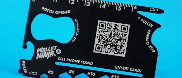 Wallet Ninja® metal cards made from stainless steel