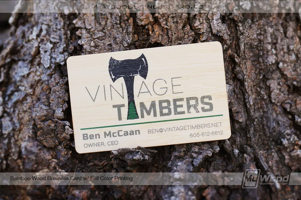 Bamboo Wood Business Cards
