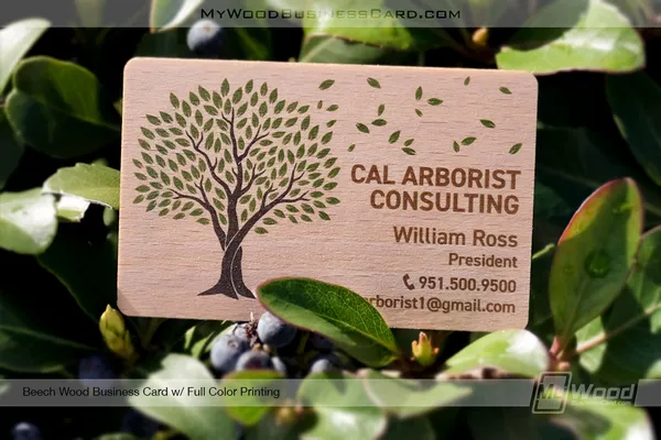 Beech Wood Business Cards