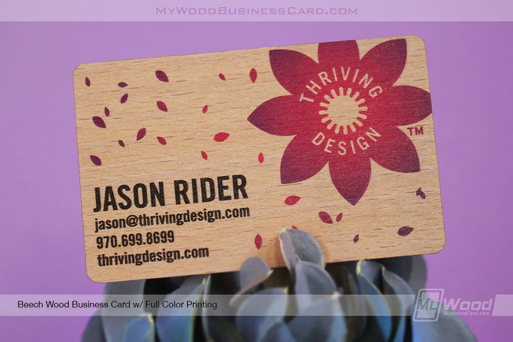 Beech-Full-Color-Print-Design-Wood-Business-Card-Organic-Flowers