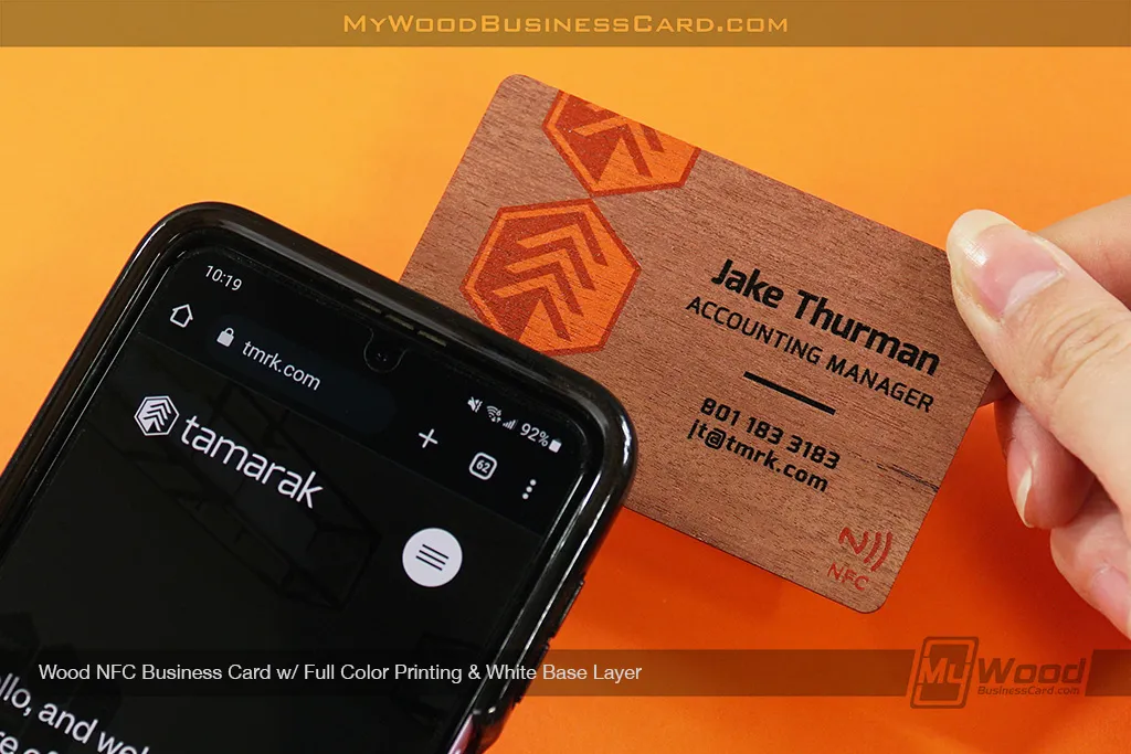 Wood NFC Business Cards