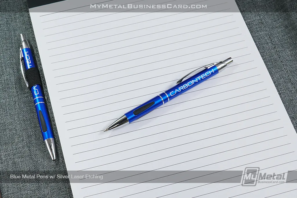 Blue-Metal-Pens-Silver-Laser-Etching-Portfolio-Carbontech