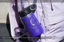 Purple-12-oz-Metal-Water-Bottle-Silver-Laser-Etching-Carabiner