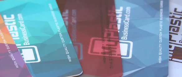Plastic Business Card Close Up
