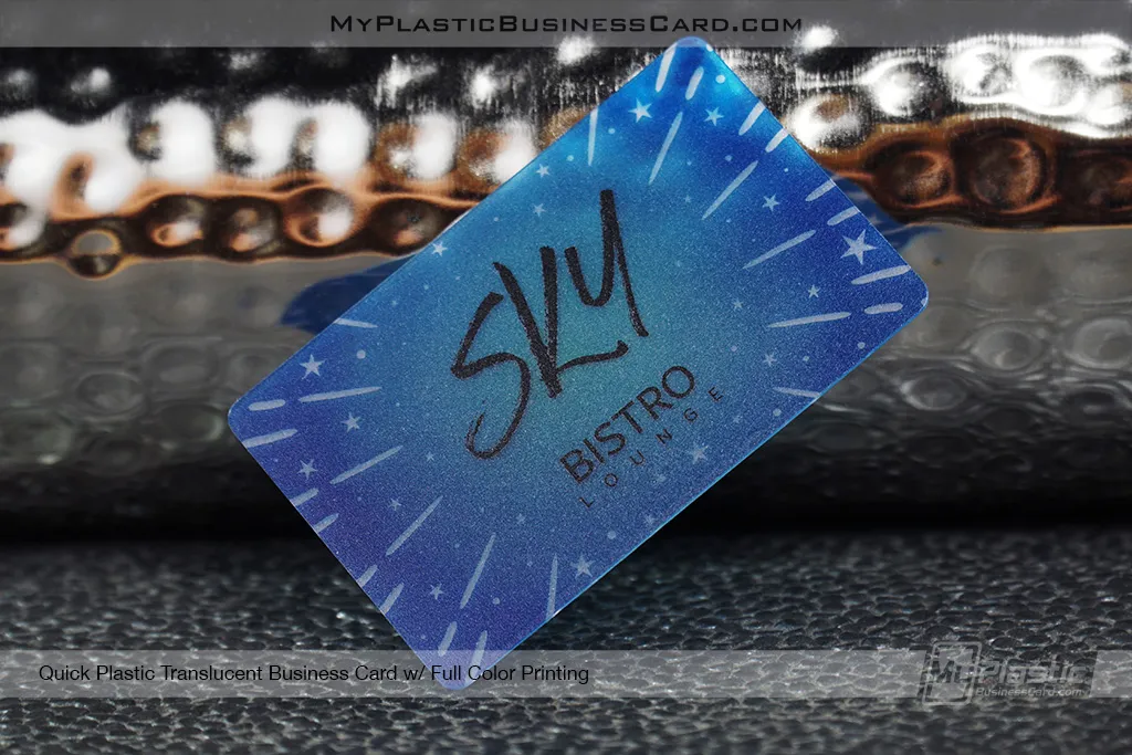 Quick Translucent Plastic Business Cards