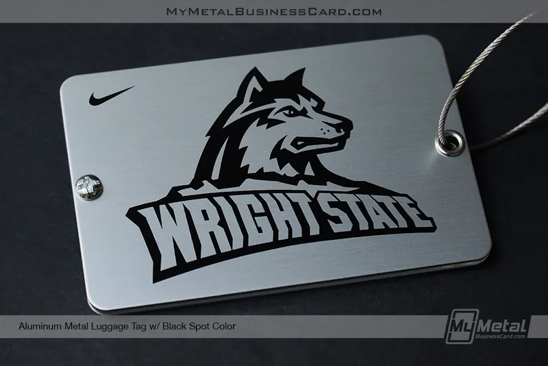 Aluminum-Metal-Luggage-Tag-Black-Spot-Color-Wright-State