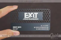 Black-Metal-Quick-Metal-EXIT-Business-Cards-Silver-Laser-Etching-Honeycomb