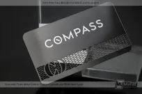 Gunmetal-Business-Card-with-Brushed-Metal-Surface-for-Compass-Realtor