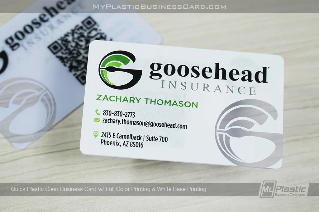 Quick Clear Plastic Business Cards