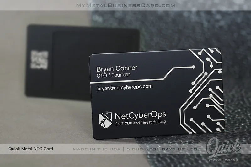 Quick-Metal-NFC-Business-Card-Silver-Laser-Etching-NetCyberOps