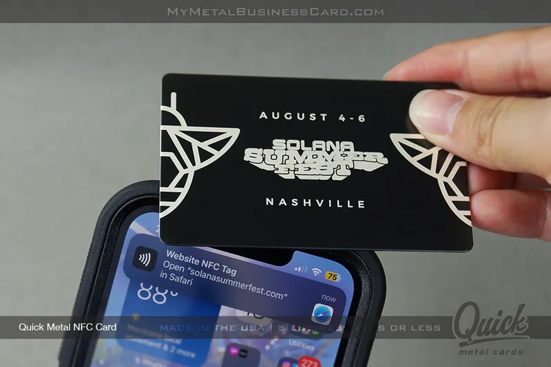 Quick-Metal-NFC-Business-Card-Silver-Laser-Etching-iPhone