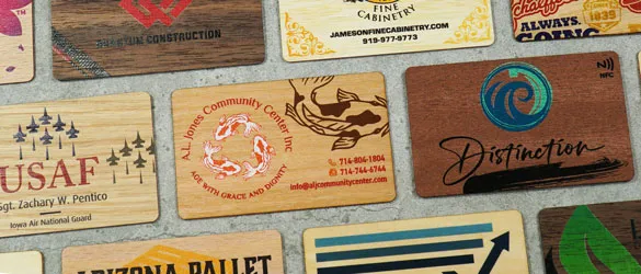 Cherry Wood Business Cards