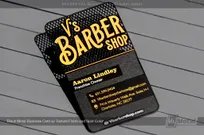 Black-Metal-Business-Card-Textured-Finish-Custom-Cutout-Spot-Color-Vs-Barber-Shop