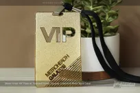 Brass-Finish-VIP-Pass-Textured-Finish-Cutouts-Black-Metrohealth