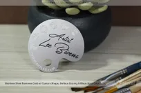 Stainless-Steel-Business-Card-Custom-Shape-Surface-Etch-Black-Artist