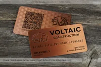 Copper-Finish-Business-Card-Custom-Cutout-Surface-Etching-Black-Spot-Color-QR-Code-Voltaic