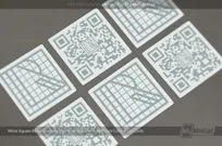 White-Square-Metal-Business-Card-Screen-Printed-Spot-Color-QR-Code-R