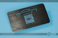 Gunmetal-Business-Card-Custom-Cutouts-Blue-Screen-Printed-QR-Code-Truck