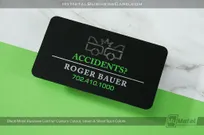 Black-Metal-Business-Card-Custom-Cutout-Green-Silver-Spot-Colors-Accident
