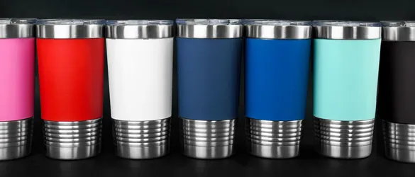 metal silicone grip tumbler colors