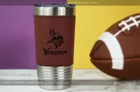 20-oz-Leatherette-Football-Tumbler-Laser-Etched-Logo-Vikings