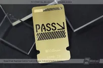 Brass Finish Metal Business Cards