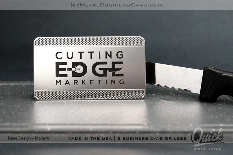 Stainless-Steel-Quick-Metal-Card-with-Cutout-Pattern-and-Black-Spot-Color-Printing-For-Marketing-Group