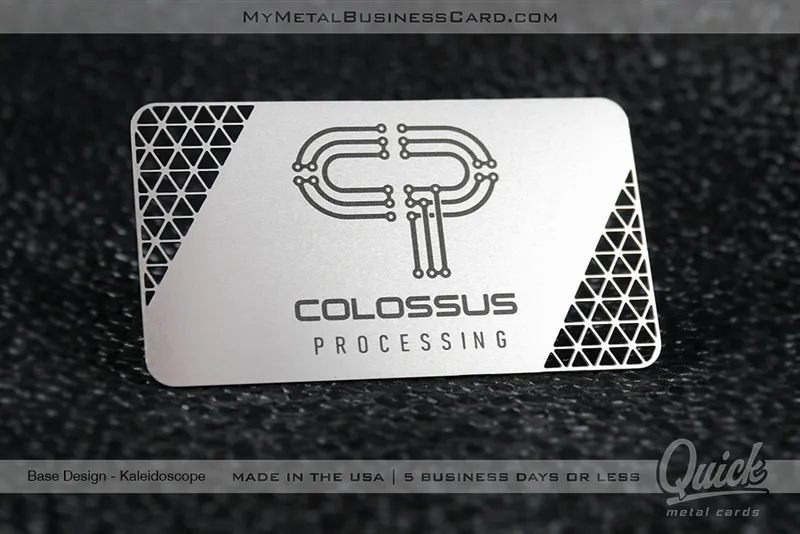 Stainless-Steel-Quick-Metal-Business-Card-with-Cutout-Pattern-Traingle-Modern-Design