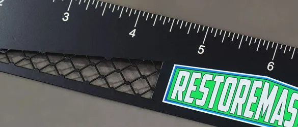 close up cutout ruler