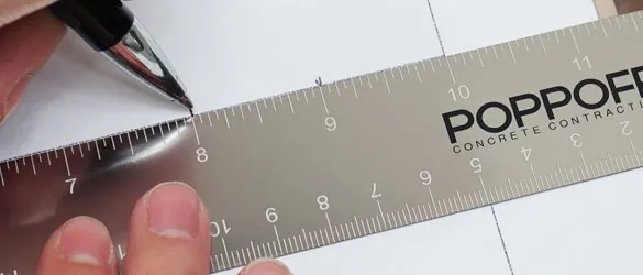 closeup ruler measurement