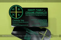 Mirror-Black-Metal-Card-Custom-Shape-Cutout-Green-QR-Code-Smart-Family
