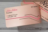 Rose-Gold-Business-Cards--Brushed-Finish-Cutouts-Pink-Black-Mia