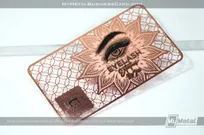Rose-Gold-Business-Card-Shiny-Finish-Cutouts-Etching-Black-Eyelash