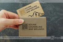 Light-Brown-Leatherette-Card-Holder-Laser-Etched-Logo-White-Oak-Wood-Card