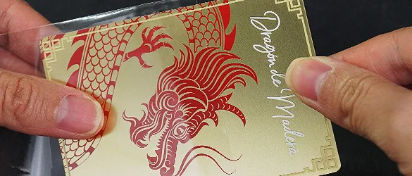 Meal Trading Card wrapped carefully Metal Cards custom production time quick card production