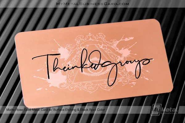 Rose Gold Metal Business Cards