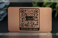 Matte-Rose-Gold-Finish-Metal-Table-Card-for-Menu-with-QR-Code