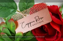 Matte-Rose-Gold-Metal-Business-Card-Custom-Cutouts-Surface-Etching-Black-Spot-Color-Copper-Rose