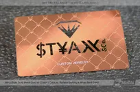 Rose-Gold-Finish-Brass-Metal-Card-Shiny-With-Surface-Etching-and-Cutouts