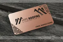 Matte-Rose-Gold-Metal-Business-Card-Custom-Cutouts-Black-Spot-Color-Hype-Roofing