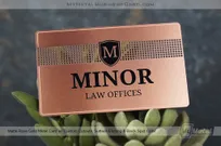 Matte-Rose-Gold-Metal-Business-Card-Custom-Cutouts-Etching-Black-Color-Minor