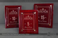 Rosewood-Piano-Finish-Plaque-Laser-Etching-All-Sizes-Anchor-Financial-Years-Service