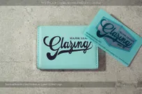 Teal-Leatherette-Card-Holder-Laser-Etched-Logo-Major-League-Glazing-Plastic