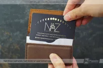 Dark-Brown-Leatherette-Card-Holder-Laser-Etched-Logo-NAZ-Plastic