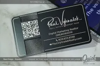 Black-Quick-Metal-Card-Squares-Real-Estate-QR-Code
