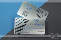 Stainless-Steel-Quick-Metal-Card-Flag-VisionCoreAI-QR-Code