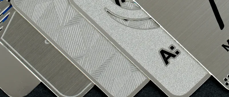 stainless steel metal business cards with four finishes chrome brushed textured and natural