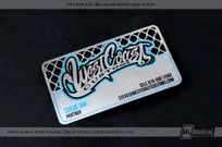 Custom stainless steel business card for world famous West Coast Customs
