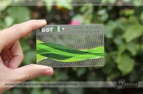 Stainless Steel Card with Innovative Full Color Printed Logo and Sound Wave details