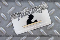 Custom Brushed Stainless Steel Metal Business Card for Mobile Welber and Fabricator